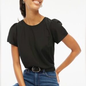 J.Crew Puff Sleeve Crepe Top